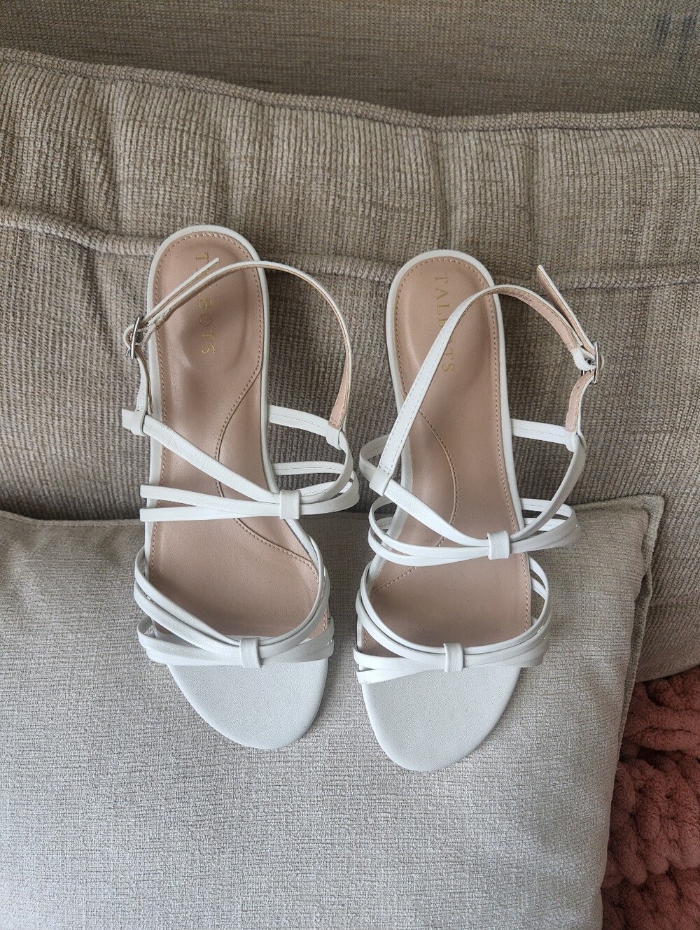 Talbots White Strappy Slingback Sandals